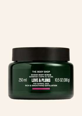 Sladkorni piling za telo Love & Plums - The Body Shop