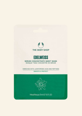 Maska za obraz iz naravnih vlaken s serumom Edelweiss 21 ml - The Body Shop